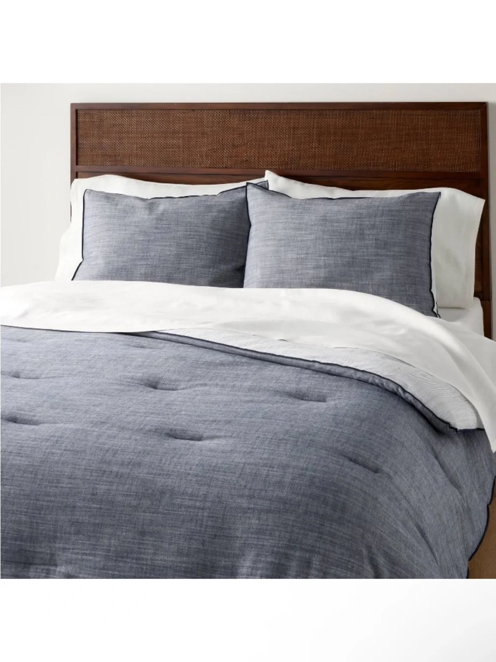 NWT 3pc King Reversible Comforter Set Blue - Hearth & Hand with Magnolia